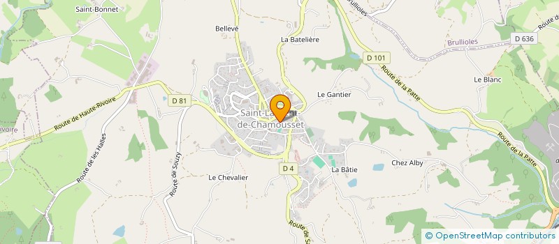localisation de l'entreprise ASSOCIATION DU RESTAURANT SCOLAIRE DE SAINT LAURENT DE CHAMOUSSET à SAINT-LAURENT-DE-CHAMOUSSET