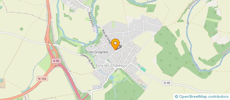 localisation de l'entreprise ASSOCIATION DU SECTEUR PAROISSIAL D'EVRY - GREGY SUR YERRES ET LIMOGES FOURCHES  EVRY-GREGY-SUR-YERRE