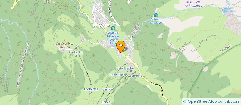 localisation de l'entreprise ASSOCIATION DU SOU DES ECOLES DE L'ALPE-DU-GRAND-SERRE  LA MORTE