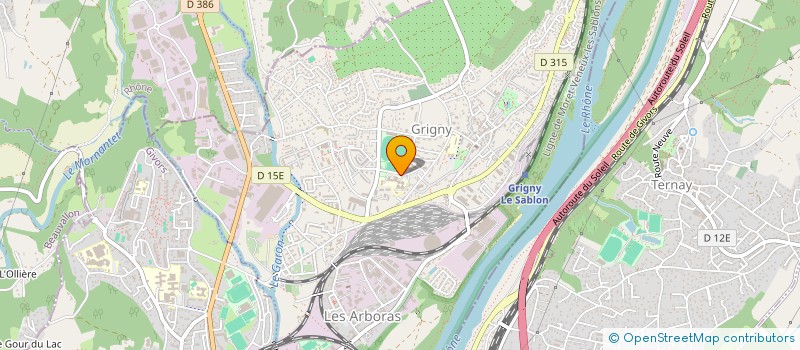 localisation de l'entreprise ASSOCIATION DU SPORT SCOLAIRE ET UNIVERSITAIRE DU CES EMILE MALFROY DE GRIGNY à GRIGNY
