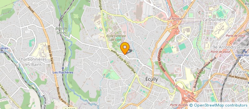 localisation de l'entreprise ASSOCIATION DU TENNIS CLUB DE CHARRIERE BLANCHE  ECULLY