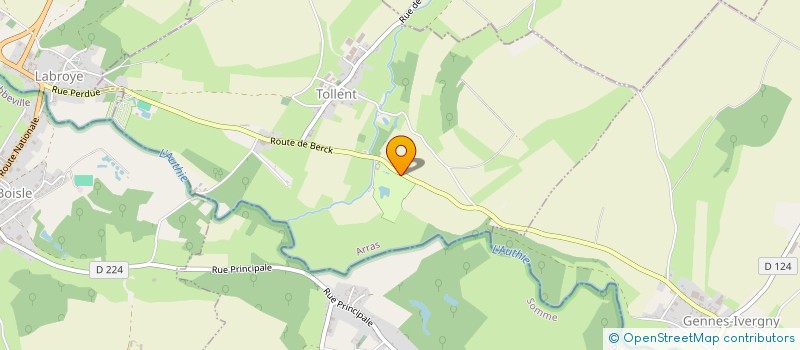 localisation de l'entreprise ASSOCIATION DU VAL D'AUTHIE  TOLLENT