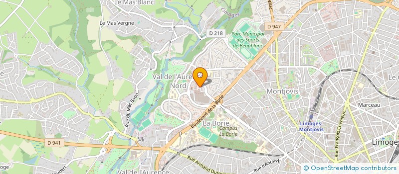 localisation de l'entreprise ASSOCIATION DU VAL DE L'AURENCE à LIMOGES