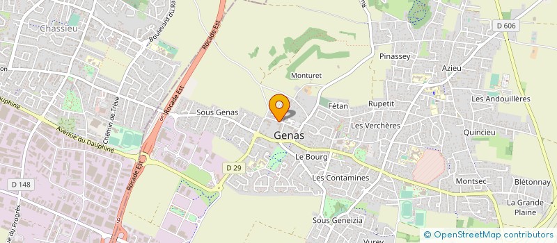 localisation de l'entreprise ASSOCIATION DU VERGER POUR L'ESPERANCE ET L'AVENIR à GENAS