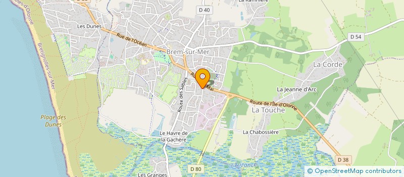 localisation de l'entreprise ASSOCIATION DU VILLAGE ET DES MARAIS DE LA CHABOISSIERE (AVMC) à BREM-SUR-MER