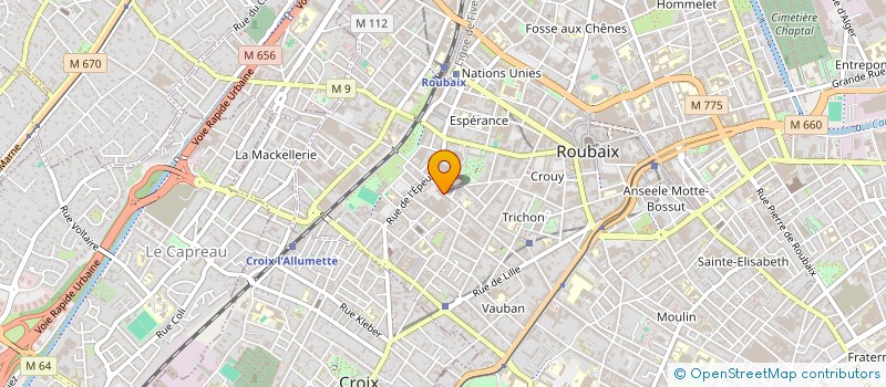 localisation de l'entreprise ASSOCIATION E TOILES  ROUBAIX