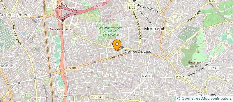 localisation de l'entreprise ASSOCIATION EBEN-EZER TOUT EST GRACE à MONTREUIL
