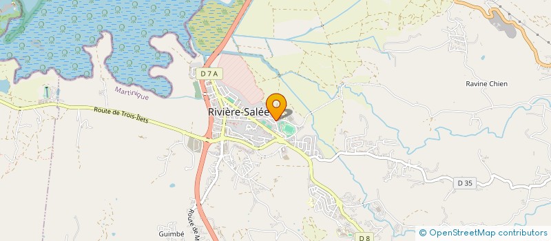 localisation de l'entreprise ASSOCIATION ECLAIR BASKET-BALL  RIVIERE-SALEE