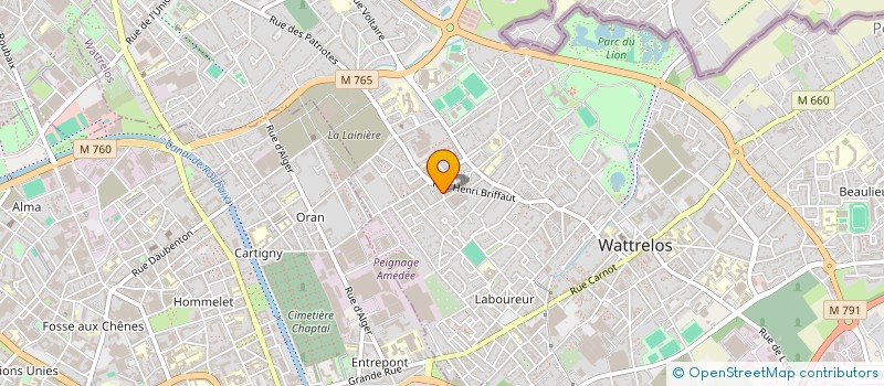 localisation de l'entreprise ASSOCIATION ECLIPSE  WATTRELOS