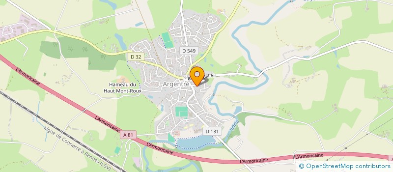 localisation de l'entreprise ASSOCIATION ECOLE ANNE DE GUIGNE  ARGENTRE