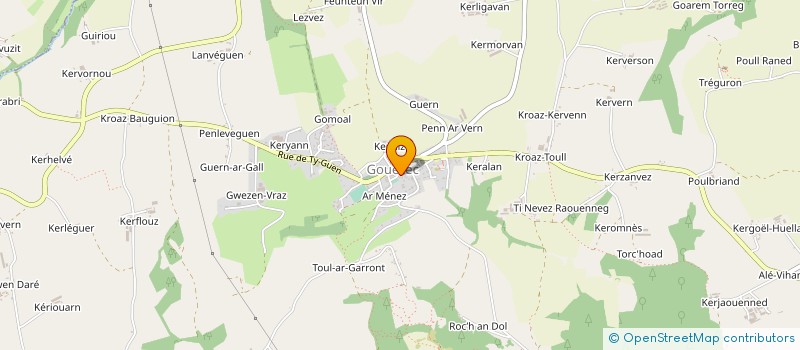 localisation de l'entreprise ASSOCIATION ECOLE COEUR ARC EN CIEL  GOUEZEC