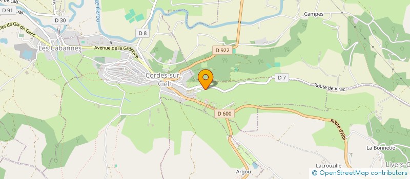 localisation de l'entreprise ASSOCIATION ECOLE DE DANSE DE CORDES  CORDES-SUR-CIEL