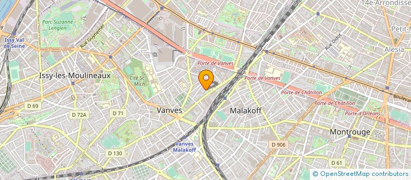 localisation de l'entreprise ASSOCIATION ECOLE DES SABLES à VANVES