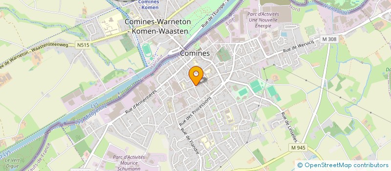 localisation de l'entreprise ASSOCIATION ECOLE ET FAMILLE COMINES  COMINES