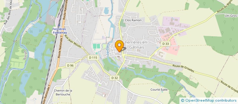 localisation de l'entreprise ASSOCIATION ECOLE ET LOISIRS  FERRIERES-EN-GATINAIS