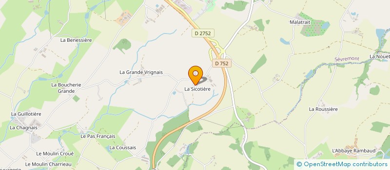 localisation de l'entreprise ASSOCIATION ECOLOGIQUE DU HAUT BOCAGE VENDEEN à SEVREMONT