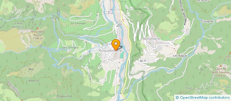 localisation de l'entreprise ASSOCIATION ECOTHERM VESUBIE  ROQUEBILLIERE