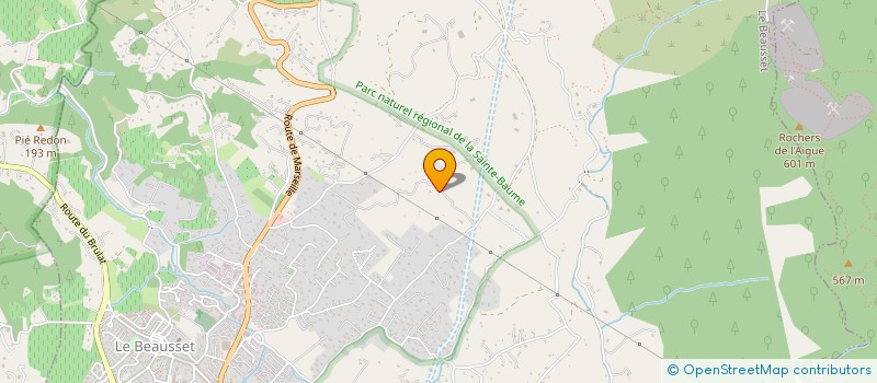 localisation de l'entreprise ASSOCIATION ECURIE DE LA SAUGE  LE BEAUSSET