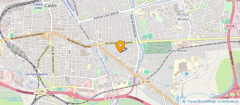 localisation de l'entreprise ASSOCIATION EDUCATION POPULAIR à CALAIS