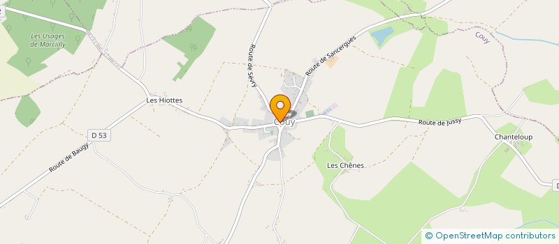 localisation de l'entreprise ASSOCIATION EDUCATION POPULAIRE DE COUY  COUY