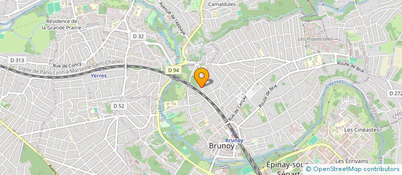 localisation de l'entreprise ASSOCIATION EGLISE DE JESUS CHRIST DE NAZARETH MAISON DE LA GLOIRE (EMG)  BRUNOY