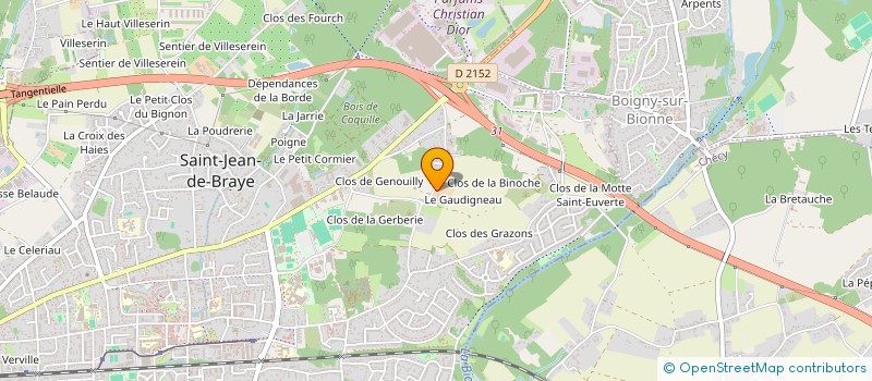 localisation de l'entreprise ASSOCIATION EGLISE DU CHRIST VIVANT  -  CHARTRES à SAINT-JEAN-DE-BRAYE