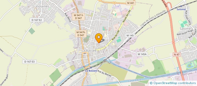 localisation de l'entreprise ASSOCIATION EHPAD ARC EN CIEL  LA BASSEE