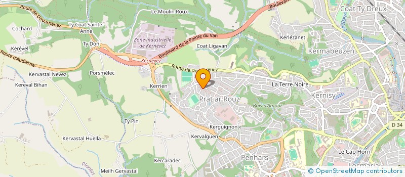 localisation de l'entreprise ASSOCIATION EL DJAZAIR RELATIONS INTERCULTURELLES à QUIMPER