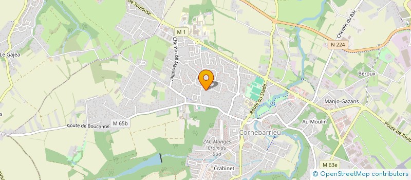 localisation de l'entreprise ASSOCIATION EL SOL PRODUCTIONS  CORNEBARRIEU