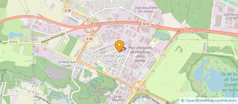 localisation de l'entreprise ASSOCIATION ELANCOURTOISE DE CANOE-KAYAK ET STAND UP PADDLE - LES AIGLES D'ELANCOURT  ELANCOURT