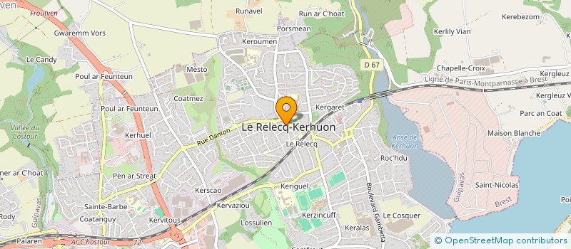 localisation de l'entreprise ASSOCIATION ELORN GYM LOISIRS à LE RELECQ-KERHUON