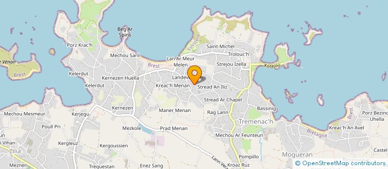 localisation de l'entreprise ASSOCIATION EMGLEV KORF  PLOUGUERNEAU