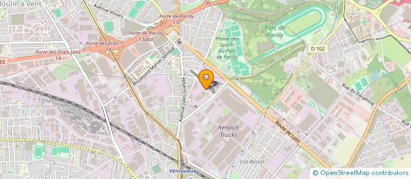 localisation de l'entreprise ASSOCIATION EMMAUS LYON  VENISSIEUX