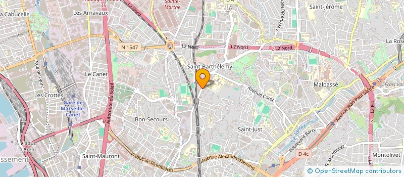 localisation de l'entreprise ASSOCIATION EN DIRECTION DES JEUNES EN DIFFICULTE - SOLIDARITE à MARSEILLE