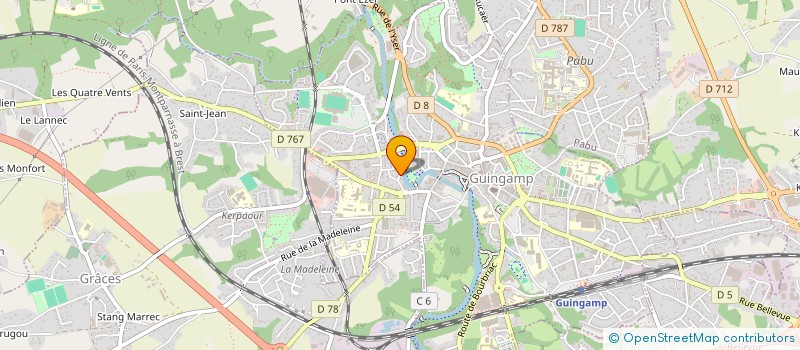 localisation de l'entreprise ASSOCIATION  EN JEUX  GUINGAMP