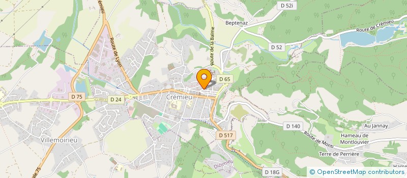 localisation de l'entreprise ASSOCIATION EN TOUTES LETTRES  CREMIEU