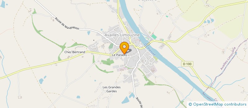 localisation de l'entreprise ASSOCIATION ENSEIGNEMENT JEUNESSE.  AVAILLES-LIMOUZINE