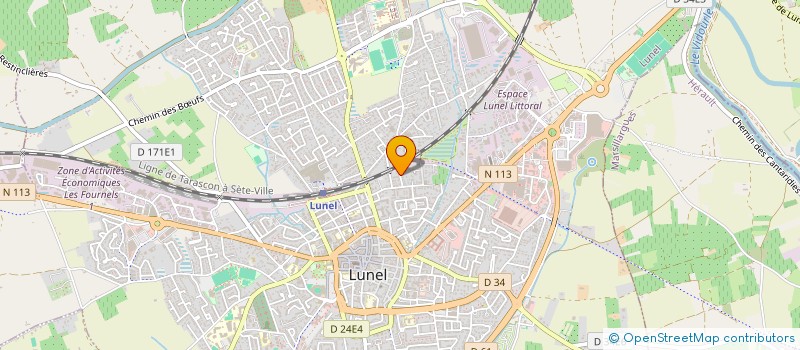 localisation de l'entreprise ASSOCIATION ENSEIGNER SAVOIR ENSEMBLE - ESE  LUNEL