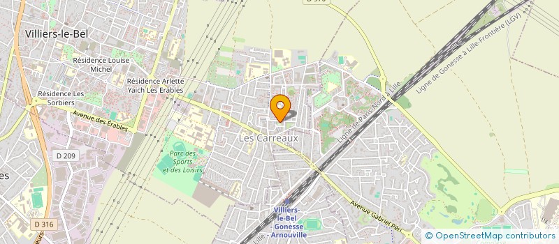 localisation de l'entreprise ASSOCIATION ENSEMBLE ET SOLIDAIRE  VILLIERS-LE-BEL