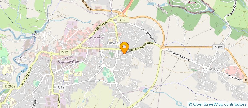 localisation de l'entreprise ASSOCIATION ENSEMBLE POUR EUX à DAVEZIEUX