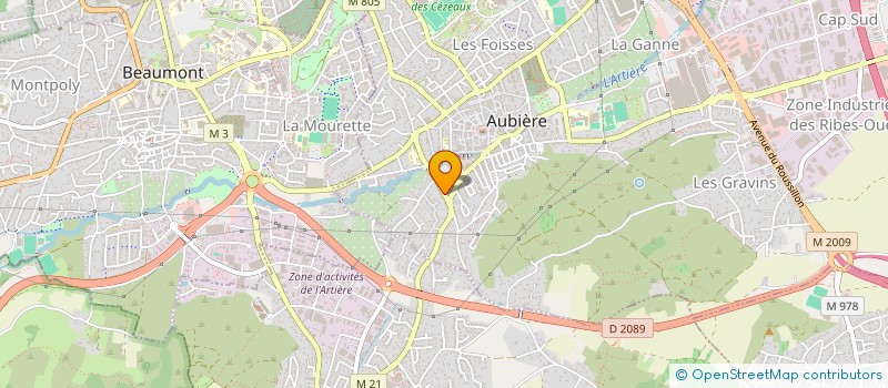 localisation de l'entreprise ASSOCIATION ENTOMOLOGIQUE D'AUVERGNE à AUBIERE