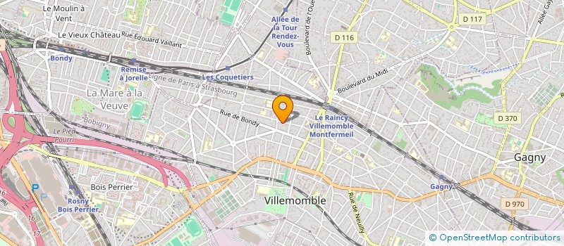 localisation de l'entreprise ASSOCIATION ENTR'ETOILES à VILLEMOMBLE