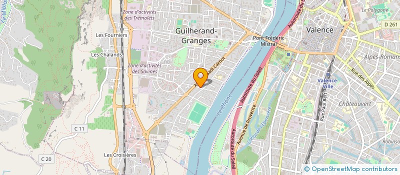 localisation de l'entreprise ASSOCIATION ENTR'NOTES  GUILHERAND-GRANGES