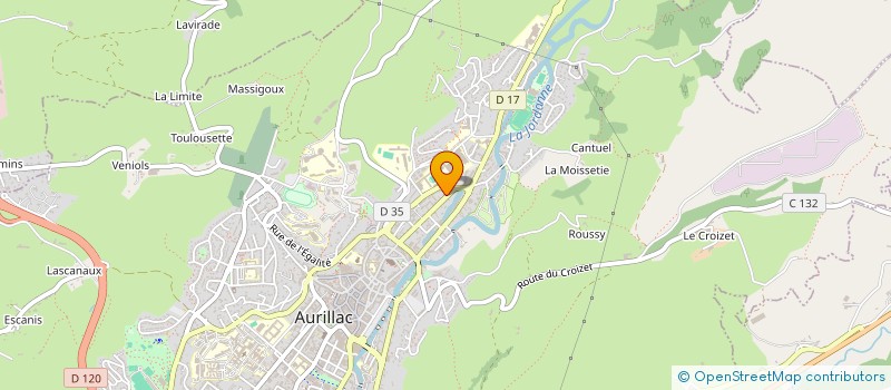 localisation de l'entreprise ASSOCIATION ENTRAIDE ETUDIANTE à AURILLAC