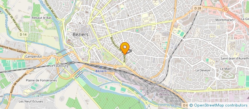 localisation de l'entreprise ASSOCIATION ENTRAIDE MUTUELLELES BEAUX-ARTS DE BEZIERS à BEZIERS