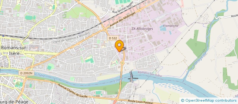 localisation de l'entreprise ASSOCIATION ENTREPRISES ROMANS BOURG DE PEAGE - E.R.B. à ROMANS-SUR-ISERE