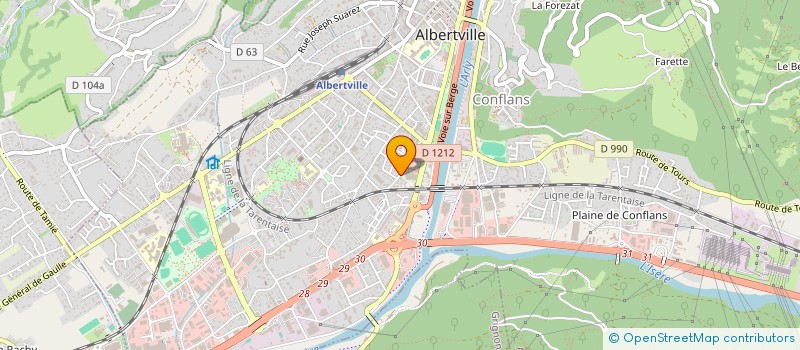 localisation de l'entreprise ASSOCIATION  ENVIES DE SCENES  ALBERTVILLE