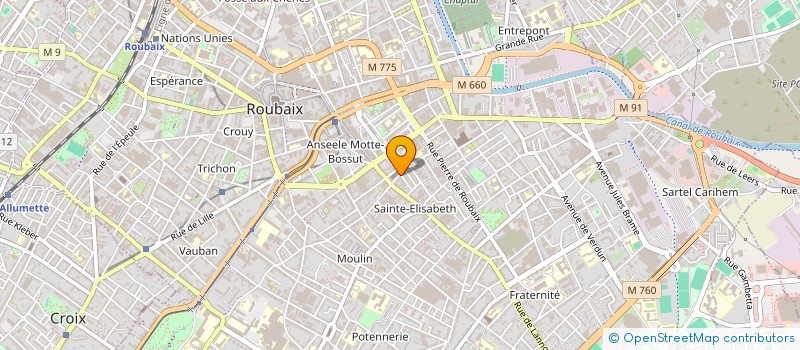 localisation de l'entreprise ASSOCIATION EPICERIE SOLAIDAIRE SAINT FRANCOIS D ASSISE  ROUBAIX