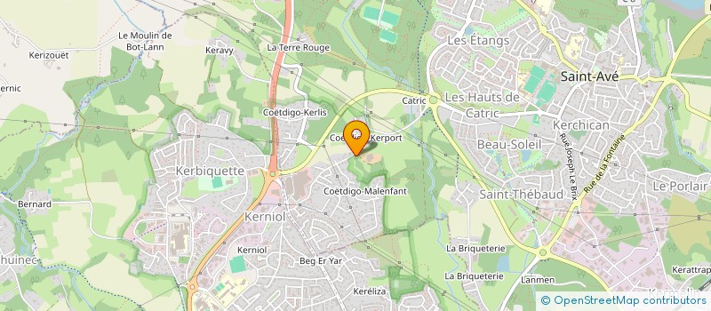 localisation de l'entreprise ASSOCIATION EQUESTRE DE COETDIGO  SAINT-AVE