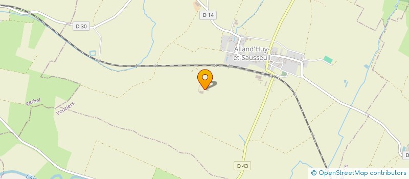 localisation de l'entreprise ASSOCIATION EQUESTRE DU CHENOI  ALLAND'HUY-ET-SAUSSEUIL